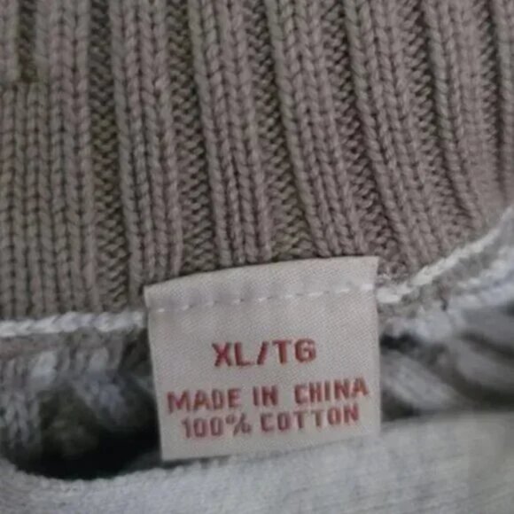 Tommy Bahama XL Half Zip Pullover Sweater Size XL Cream Casual Knit - Picture 7 of 8